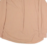 MALBORO CLASSICS Mens Beige Striped Cotton Shirt XL Button Down Pocket Casual