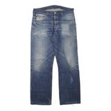 LEVI'S Mens Jeans Blue Regular Straight Denim Medium W32 L29 Button Cotton Blend