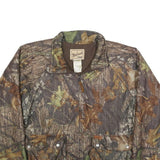 WOOLRICH Mens Brown Green Polyester Zip Jacket L Camouflage Outdoor Casual