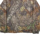 WOOLRICH Mens Brown Green Polyester Zip Jacket L Camouflage Outdoor Casual