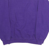 HANES Womens Purple Cotton Blend Sweatshirt M Crew Neck Pullover Colourful Bird
