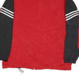 ADIDAS Mens Red & Black Three Point Club Track Zip Jacket XL Polyester Blend