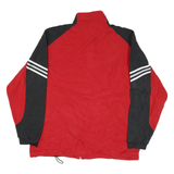 ADIDAS Mens Red & Black Three Point Club Track Zip Jacket XL Polyester Blend