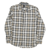 VANS Mens Beige & Black Check Shirt M Cotton Blend Long Sleeve Casual
