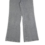 HEFENG Womens Regular Fit Grey Denim Jeans W24 L28 Casual Comfortable Pockets