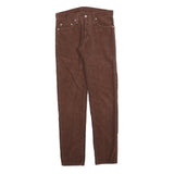 CARHARTT Mens Brown Cotton Blend Slim Straight Trousers W28 L32 Casual Wear