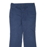DICKIES Mens Cotton Blend Navy Blue Regular Straight Trousers W34 L30 Workwear