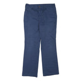 DICKIES Mens Cotton Blend Navy Blue Regular Straight Trousers W34 L30 Workwear