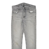 Calvin Klein Womens Slim Grey Denim Jeans W28 L27 Stylish Zip Closure