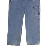 DICKIES Mens Light Blue Regular Fit Straight Denim Jeans W32 L30 Workwear Zip