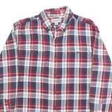 CARHARTT Mens Red & Blue Check Shirt M Button-Down Collar Long Sleeve Casual