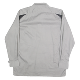 DICKIES Mens Grey & Black Long Sleeve Work Shirt M Durable Cotton Blend