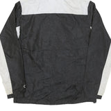 CHAMPION Mens Black & White Track & Field Nylon Zip Hooded Jacket M Sportswear