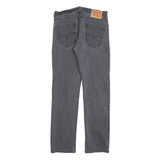 LEVI'S 514 Classic Mens Jeans Black Slim Straight Denim W30 L32 Classic Fit Zip