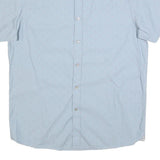 TED BAKER Mens Blue Short Sleeve Cotton Blend Shirt L Summer Casual