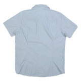 TED BAKER Mens Blue Short Sleeve Cotton Blend Shirt L Summer Casual