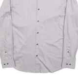 HUGO BOSS Mens Grey Shirt M Cotton Blend Classic Fit Formal Button Down