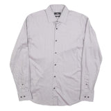 HUGO BOSS Mens Grey Shirt M Cotton Blend Classic Fit Formal Button Down