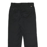 DICKIES Mens Polyester Blend Black Regular Straight Trousers W32 L30 Workwear