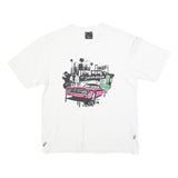 NARKOTIC Mens White Graphic T-Shirt L Short Sleeve Crew Neck Cotton Blend