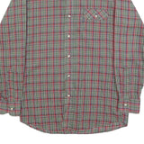 LEVI'S Mens Red & Green Check Shirt S Classic Cotton Blend Long Sleeve Button