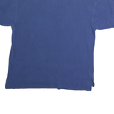 TOMMY HILFIGER Mens Blue Short Sleeve Plain Polo Shirt L Classic Cotton