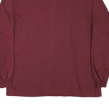 OUTER BANKS Mens Maroon & Beige Long Sleeve Plain XL Polo Shirt Aspen Logo