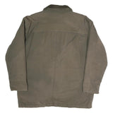 CHEROKEE Mens Green Cotton Jacket L Button Plain Casual Classic Three Pocket