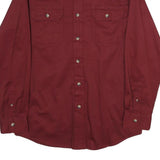 WRANGLER Mens Maroon Shirt S Casual Cotton Long Sleeve Button Down