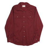 WRANGLER Mens Maroon Shirt S Casual Cotton Long Sleeve Button Down