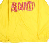 HARTWELL SPORTS Mens Yellow Button Jacket XL Polyester Plain Security Print