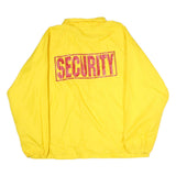 HARTWELL SPORTS Mens Yellow Button Jacket XL Polyester Plain Security Print