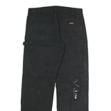 DICKIES Mens Black Regular Fit Straight Denim Jeans W34 L32 Workwear Zip Closure