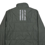 ADIDAS Mens Green Jacket S Polyester Plain Zip Full Zip Sportswear Light