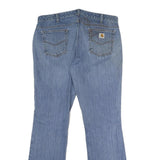 CARHARTT Womens Blue Loose Straight Denim Light W36 L34 Distressed Workwear