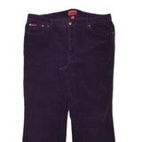 CHAPS Womens Relaxed Purple Corduroy Trousers W37 L27 Casual Zip Closure