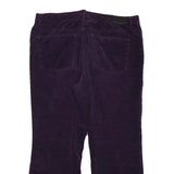 CHAPS Womens Relaxed Purple Corduroy Trousers W37 L27 Casual Zip Closure