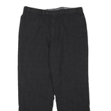 CALVIN KLEIN Mens Cotton Blend Black Relaxed Straight Trousers W34 L29 Smart