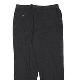 CALVIN KLEIN Mens Cotton Blend Black Relaxed Straight Trousers W34 L29 Smart