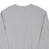 ELLESSE Mens Grey Cotton Blend Crew Neck Sweatshirt M Logo Print Pullover