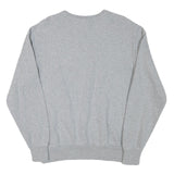 ELLESSE Mens Grey Cotton Blend Crew Neck Sweatshirt M Logo Print Pullover