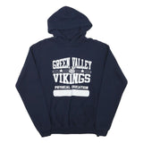 GILDAN Boys Navy Blue Green Valley Vikings Pullover Hoodie XL Physical Education