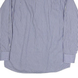 TOMMY HILFIGER Mens Blue & White Stripe Shirt L Classic Button Shirt Cotton