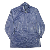 GALLERY Womens Blue Jacket M Polyester Blend Plain Zip Lightweight Casual
