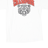 CHAMPION Mens White Graphic T-Shirt M Short Sleeve Crew Neck Cotton Blend Casual