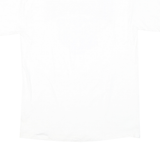 CHAMPION Mens White Graphic T-Shirt M Short Sleeve Crew Neck Cotton Blend Casual
