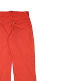SCOTT Lined Mens Relaxed Red Polyester Blend Zip Trousers W35 L32 Outdoor