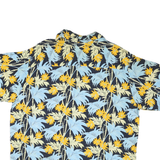 PURITAN Mens Black Blue & Yellow Floral Viscose Shirt XL Summer Holiday