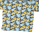 PURITAN Mens Black Blue & Yellow Floral Viscose Shirt XL Summer Holiday