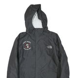 THE NORTH FACE Mens Grey Zip Hooded Jacket L Polyester Blend Plain Lightweight